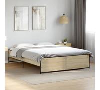 Bed Frame without Mattress Sonoma Oak 160x200 cm
