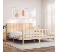 Bed Frame without Mattress Super King Size Solid Wood Pine