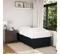 (black, single) vidaXL Bed Frame Bed Base Bedroom Mattress Foundation Home Bedstead Velvet