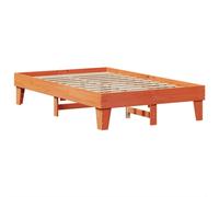 Bed Frame without Mattress Wax Brown 135x190 cm Double Solid Wood Pine vidaXL