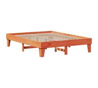 Bed Frame without Mattress Wax Brown 140x200 cm Solid Wood Pine vidaXL
