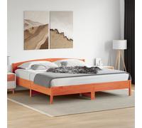 (brown, 200 x 200 cm) vidaXL Bed Frame with Headboard Bed Base White 140x200 cm Solid Wood Pine