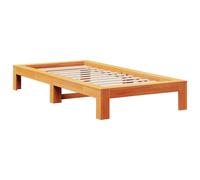 vidaXL Bed Frame without Mattress Wax Brown 90x200 cm Solid Wood Pine