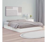 Bed Frame without Mattress White 160x200 cm Solid Wood