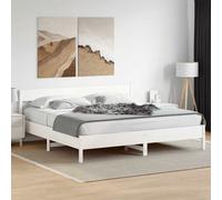 (white, 180 x 200 cm) vidaXL Bed Frame with Headboard Wax Brown 150x200 cm King Size Solid Wood Pine