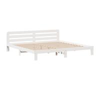 Bed Frame without Mattress White 180x200 cm Super King Solid Wood Pine vidaXL