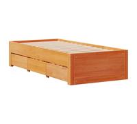 Bed Frame without Mattress with Drawers Home Bed Base Solid Wood Pine vidaXL