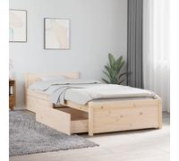 Bed Frame without Mattress with Drawers Small Single