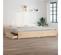 Bed Frame without Mattress with Drawers Super King