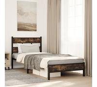 Bed Frame without Mattress with Headboard Sonoma Oak 107x203 cm vidaXL