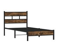 Bed Frame without Mattress with Headboard Sonoma Oak 107x203 cm vidaXL