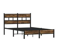 Bed Frame without Mattress with Headboard Sonoma Oak 120x200 cm vidaXL