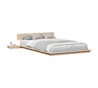 vidaXL Bed Frame Brown 140 x 190 cm Wood