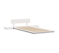 Bed Frame Wood Frame with Bedside Table Bedroom Furniture Modern Indoor vidaXL