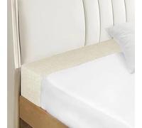 Bed Gap Filler Pillow Double/Single King Size, High-Density Bed Crack Filler with Removable Cover, Mattress Extender for Headboard Gap, Spacer Filler Between Mattress and Wall(Beige,90x10x25cm)