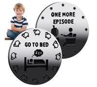 Bed-going Coin, Game Decision Piece,Double-Sided Parenting Decision Coin 1 More Play Time for Funny Destiny Bed - 1/Extra Time for Bedtime and 1 Episod