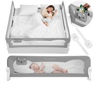 Bed guardrail, safety gate, lock, 200 cm, Nukido, gray