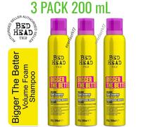 Bed Head by Tigi Bigger The Better Volume Foam Shampoo for Fine Hair 200ml,3PACK
