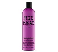Bed Head by TIGI Dumb Blonde Shampoo, 750ml | Salon Professional Hair Care for Bleached & Treated Hair, Deep Moisturising Blonde Shampoo with Keratin