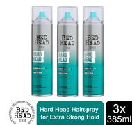 Bed Head by TIGI Hard Head Hairspray for Extra Strong Hold 385ml, 3 Pack