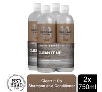 Bed Head by TIGI Shampoo & Conditioner Clean It Up, 750ml