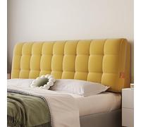 Bed Head Cover Cushion Pillow Single/Double/Queen/King Size Bed Headboard Cover Short Plush Slipcover Wooden/Iron Bed Backrest Dust-proof Protector With Removable Cover(Size:47.2 x 23 x 2 inch,Color:Y