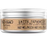 Bed Head For Men by TIGI - Matte Separation Workable Wax - Professional Firm Hold Hair Wax - Hair Styling Product Formulated With Beeswax - For Short