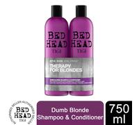 Bed Head TIGI Dumb Blonde Shampoo & Conditioner for Coloured Hair, 750ml Duo