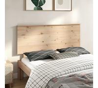 Bed Headboard 154x6x82.5 cm Solid Wood Pine Berkfield Home Brown One Size