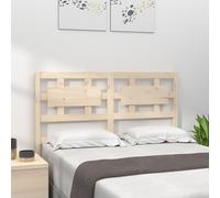 Bed Headboard 205.5x4x100 cm Solid Wood Pine Berkfield Home Brown One Size