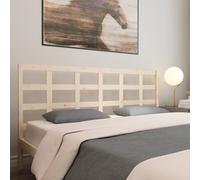 Bed Headboard 205.5x4x100 cm Solid Wood Pine Berkfield Home Brown One Size