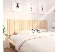 Bed Headboard 205.5x4x100 cm Solid Wood Pine Berkfield Home Brown One Size