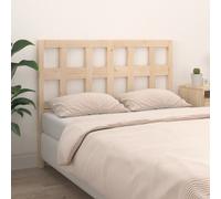 Bed Headboard 205.5x4x100 cm Solid Wood Pine Berkfield Home Brown One Size