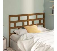 Bed Headboard Solid Pinewood Brown 146x4x100 cm Rustic Wooden Panel Headboard UK