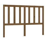 Headboard Black Solid Pine Wood 126x100 cm Slatted Wall-Mount Bed Panel Elegant