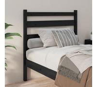 vidaXL Bed Headboard Black 96x4x100 cm Solid Wood Pine (818404), Black