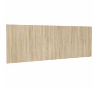 Vidaxl Wall Headboard Black Oak Engineered Wood 240 X 1.5 X 80 Cm, Black
