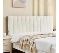 Bed Headboard Cover,All-Inclusive Backrest Protector Bed Headboards Cover,Teddy Velvet Bed Headboard Cover,Dustproof Protector Cover,Elastic Headboard Protection Cover(90*60*3cm,Cream white)