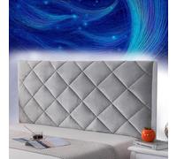 Bed Headboard Cover Double Bed Headboard Slipcover King Size White Grey Velvet Dustproof Protective Cover for Bed Backrest Protector Headboards Covers,grey-120cm