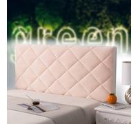 Bed Headboard Covers Double Single, Stretch Bed Headboard Slipcover Bed Headboard Covers Queen Single King Padded Headboard Dustproof Bedroom Decoration,pink-180cm
