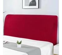 Bed Headboard Covers Slipcover, Nordic Style Stretch Headboard Covers for King/Single/Double Bed, Dustproof Protector Decor Bed Head Cover for Wood/Leather/Upholstered Headboard(110-135cm,Red)
