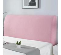Bed Headboard Covers Slipcover, Nordic Style Stretch Headboard Covers for King/Single/Double Bed, Dustproof Protector Decor Bed Head Cover for Wood/Leather/Upholstered Headboard(140-165cm,Pink)