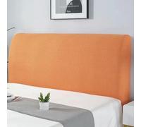 Bed Headboard Covers Slipcover, Nordic Style Stretch Headboard Covers for King/Single/Double Bed, Dustproof Protector Decor Bed Head Cover for Wood/Leather/Upholstered Headboard(140-165cm,Orange)