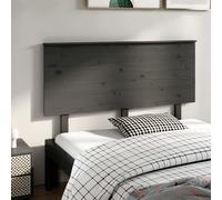 Bed Headboard Grey 144x6x82.5 cm Solid Wood Pine Berkfield Home Grey One Size