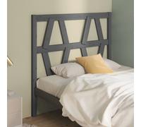 Bed Headboard Grey 81x4x100 cm Solid Wood Pine Berkfield Home Grey One Size