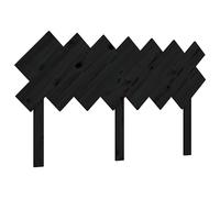 Headboard Solid Pine Black 141x80.5 cm Sturdy Minimalist Rustic Wooden Backboard