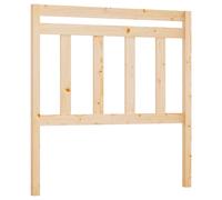 vidaXL Bed Headboard Black 126x4x100 cm Solid Wood Pine (814088), Black