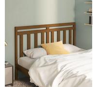 Bed Headboard Honey Brown 126x4x100 cm Solid Wood Pine Berkfield Home Brown One Size