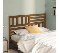 Bed Headboard Honey Brown 126x4x100 cm Solid Wood Pine Berkfield Home Brown One Size