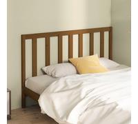Bed Headboard Honey Brown 126x4x100 cm Solid Wood Pine Berkfield Home Brown One Size